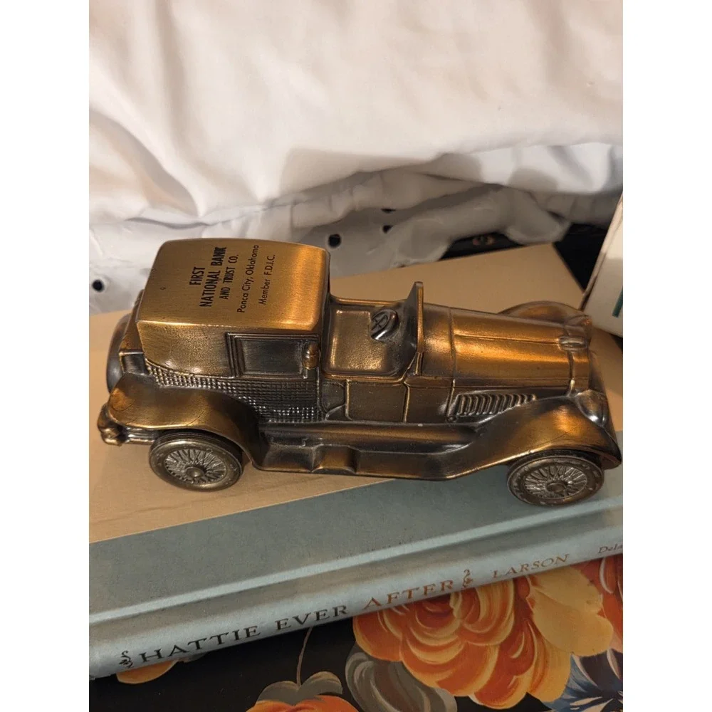 1927 Lincoln Brougham Coin Bank Antique Autos Original Box Vintage